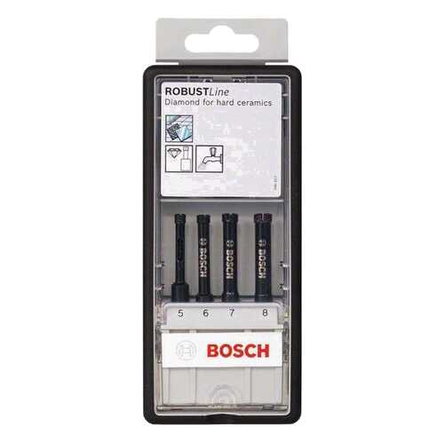 Набор алмазных сверл Bosch 5/6/7/8мм , ROBUST LINE 2607019881 в Касторама