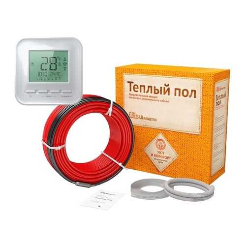 Теплый пол. Кабель Warmstad WSS 7,0 м/100 Вт с терморегулятором 520 2243050 в Касторама