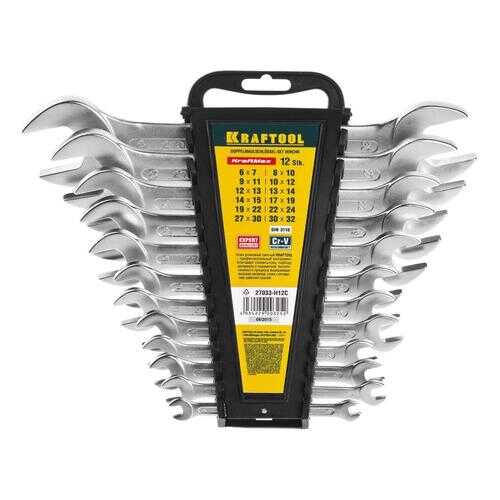 Набор рожковых ключей KRAFTOOL 27033-H12C в Касторама