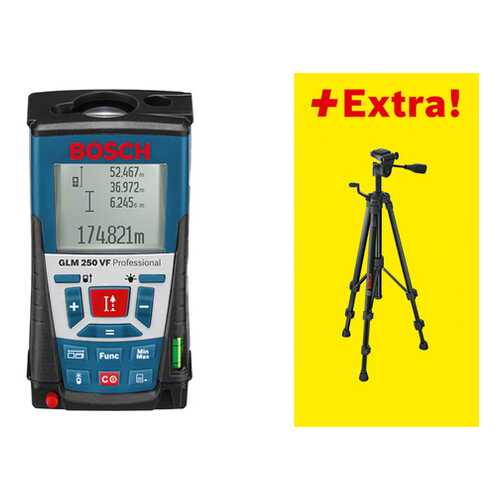 Лазерный дальномер Bosch GLM 250VF+ BT 150 061599402J в Касторама