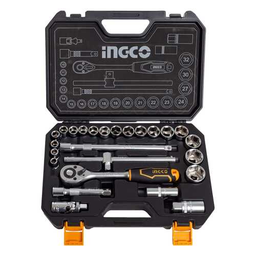 Набор инструмента INGCO HKTS12251 INDUSTRIAL, 25 предметов, в кейсе в Касторама