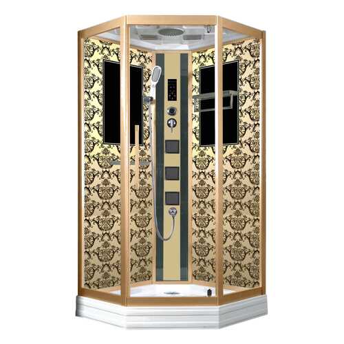 Душевая кабина Niagara Lux NG-7717G 100x100x215, золото с узором в Касторама