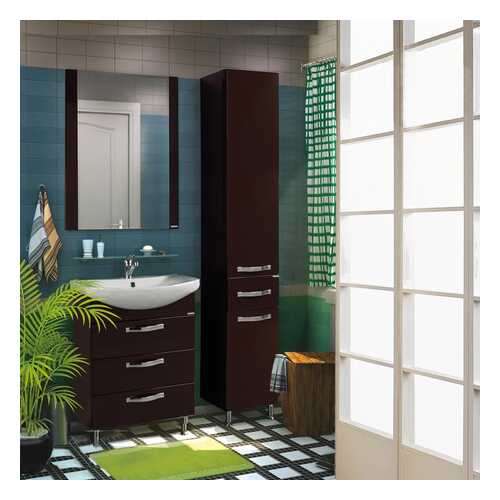 Тумба AQUATON Ария 65 Н (Лагуна/Балт/Смайл) темно-коричневый (1A123401AA430) без раковины в Касторама