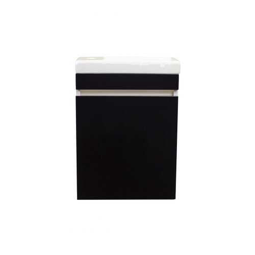 Тумба с раковиной Style Line Compact 40 Люкс подвесная, черный в Касторама