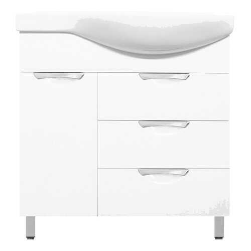 Тумба с раковиной Style Line Жасмин 82 L напольная, 3 ящика, с корзиной в Касторама