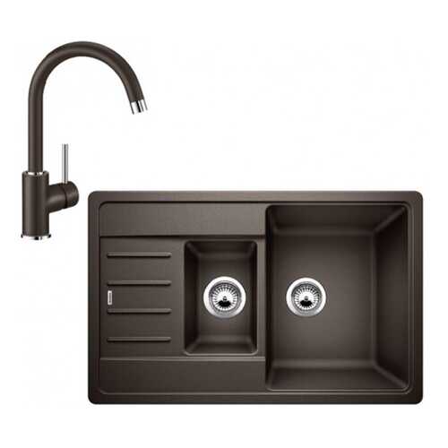 Комплект Blanco Мойка для кухни LEGRA 6S Compact 521307 кофе + смеситель MIDA 519423 кофе в Касторама