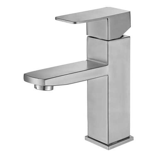 Смеситель для умываьника MELANA-F610201 Cubo нерж.сталь, однорычажный, сатин, литой излив в Касторама
