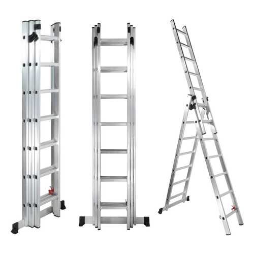 Лестница-трансформер трёхсекционная алюминиевая UPU Ladder UP307 в Касторама
