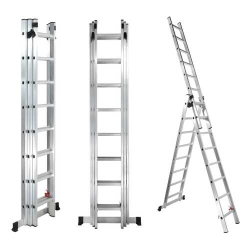Лестница-трансформер трёхсекционная алюминиевая UPU Ladder UP308 в Касторама