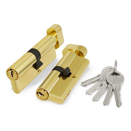 Цилиндровый механизм с вертушкой 100 ZM 70 mm /30+10+30/ BP, цвет: латунь, 5 ключей в Касторама