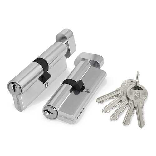 Цилиндровый механизм с вертушкой 100 ZM 80 mm /40+10+30/ CP, цвет: хром, 5 ключей в Касторама