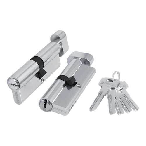 Цилиндровый механизм с вертушкой 200 ZM 80 mm /30+10+40/ CP, цвет: хром, 5 ключей в Касторама