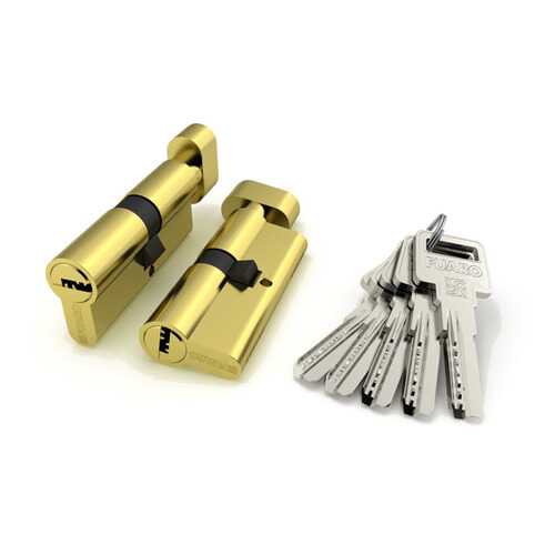 Цилиндровый механизм с вертушкой R602/68 mm /26+10+32/ PB, цвет: латунь, 5 ключей в Касторама