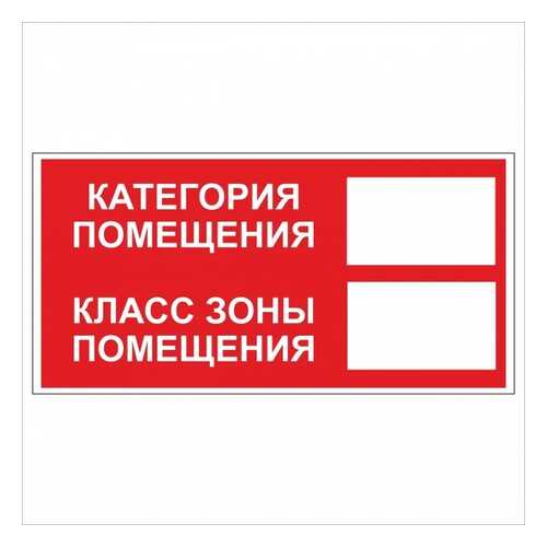 Знак F26 Категория помещения / Класс зоны помещения 10х20 в Касторама
