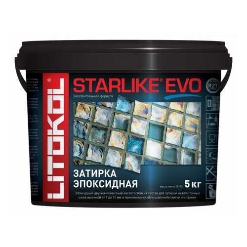 Затирка LITOKOL LITOCHROM STARLIKE EVO S.120 GRIGIO PIOMBO 5кг в Касторама